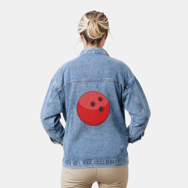 Veste En Jean Boule rouge de Bowling (Modèle)