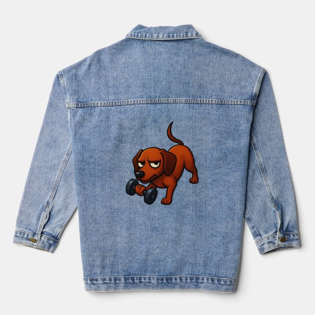 Veste En Jean Bouledogue anglais (Verso)