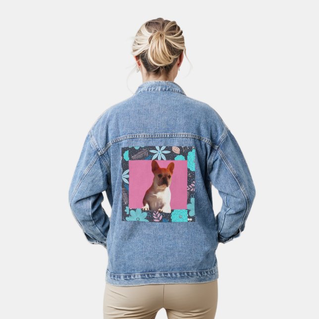 Veste En Jean Bouledogues français  (Modèle)
