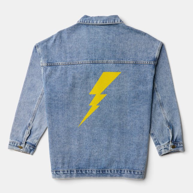 Veste En Jean Boulon de foudre jaune (Verso)