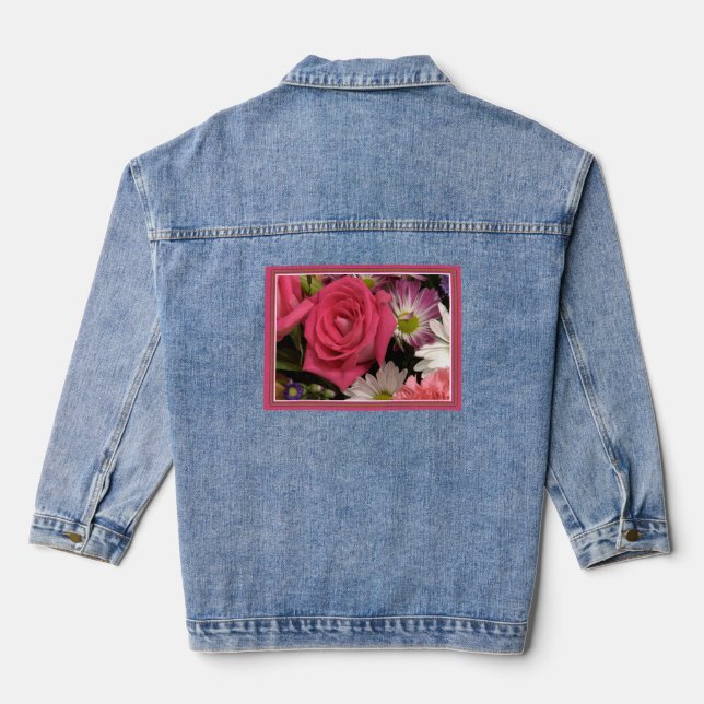 Veste En Jean Bouquet de fleurs (Verso)