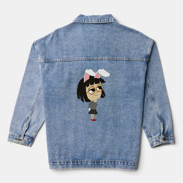 Veste En Jean bouton chibi bunnygirl (Verso)