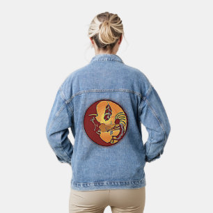 Veste En Jean Bouton de paysage - Kokopelli Moon Feather 1