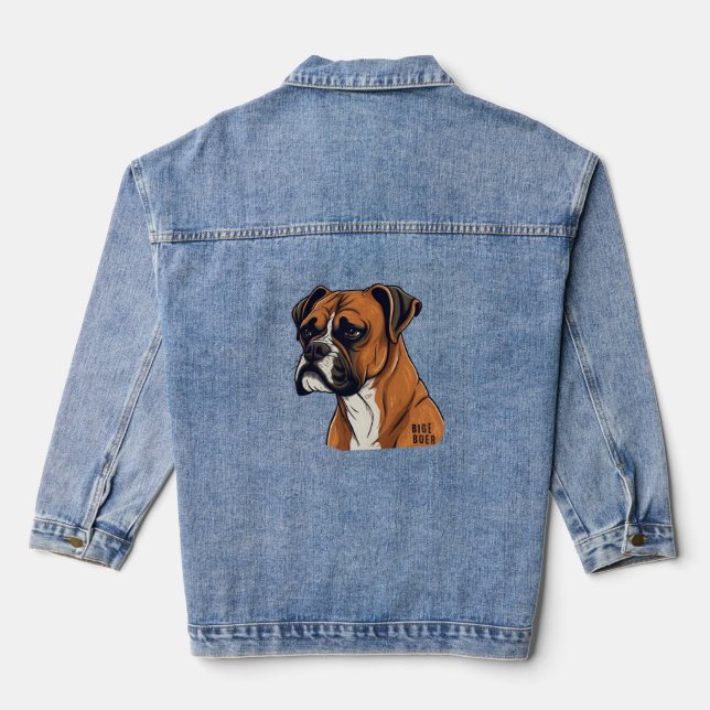 Veste En Jean Boxer Bark Designs Punchy Graphic designs (Verso)
