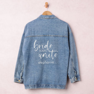 Veste En Jean Bride Squad Unite Nom du script Bachelorette