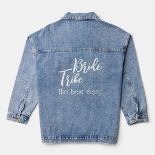 Veste En Jean Bride Tribe Mariage de script moderne