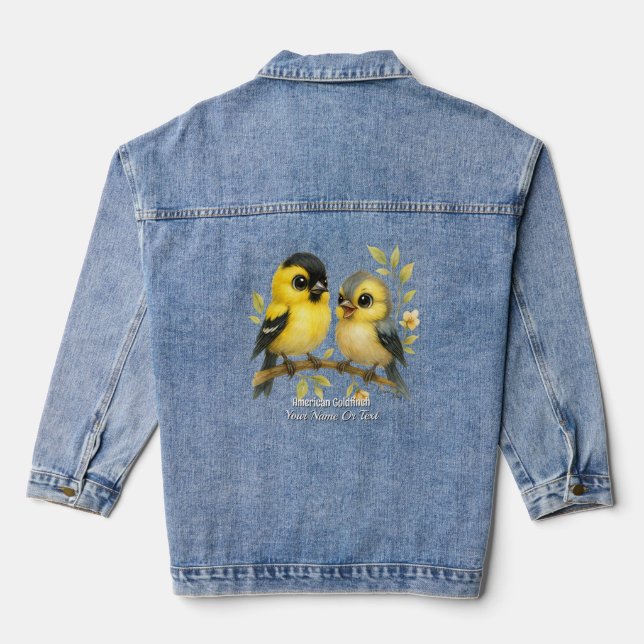 Veste En Jean Brillant Goldfinch américain (Verso)