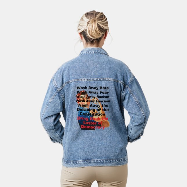 Veste en jean Bring Back Democracy (Modèle)