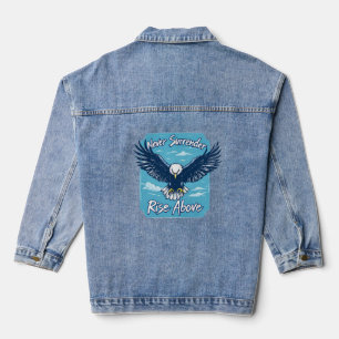 Veste En Jean Brite-T Eagle Ne jamais abandonner S'élever 001962