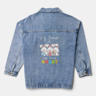 Veste En Jean Bunnies Mes Étudiants Sont Des Oeufs Très Intellig