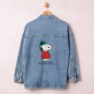 Veste En Jean cacahuètes Snoopy Chat d'hiver et Casquette