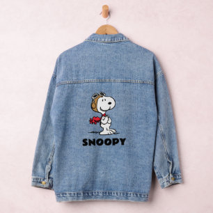Veste En Jean cacahuètes   Snoopy L'As Volant