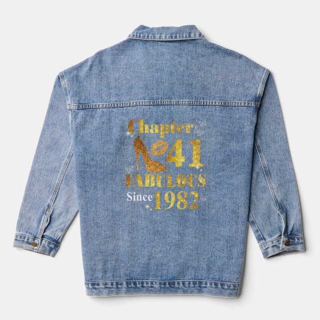 Veste En Jean cadeau d'anniversaire svg, maman (Verso)