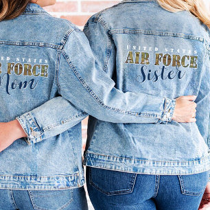 Veste En Jean Cadeau de la Soeur de la Force Aérienne I Camoufla