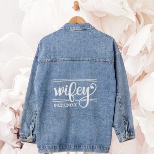 Veste En Jean Cadeau de mariage pour une mariée branchée