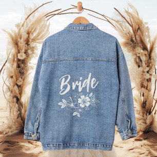 Veste En Jean Cadeau de mariée de fleurs botaniques