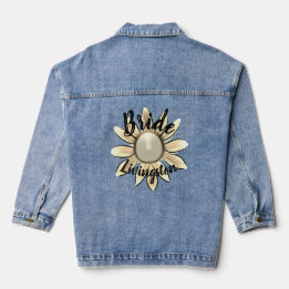 Veste En Jean Cadeau Mariage Floral Golden Daisy