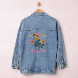 Veste En Jean Cadeau personnalisé de remerciement à maman aquare