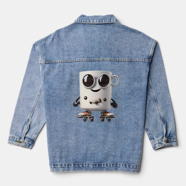 Veste En Jean café câblé (Verso)