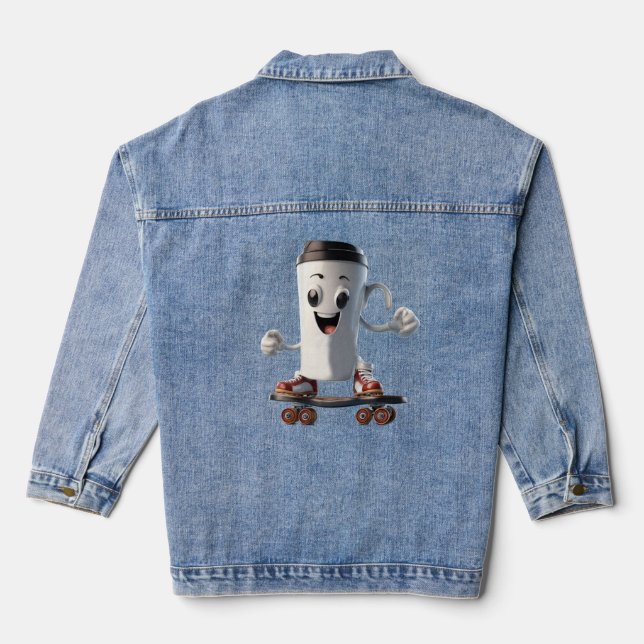 Veste En Jean café câblé (Verso)