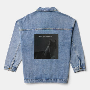 Veste En Jean Calme Sauvage Sérénité N'est Pas Faiblesse