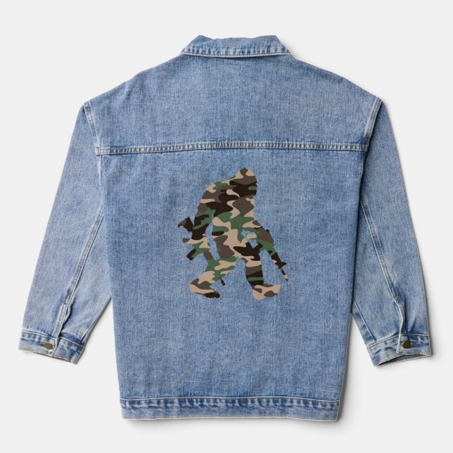 Veste En Jean Camo Bigfoot Sasquatch (Verso)