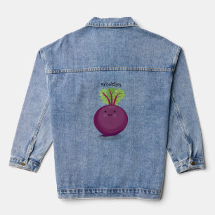 Veste En Jean Caricature de la cuisine à la racine de betterave