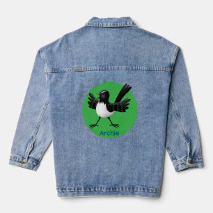 Veste En Jean Caricature de Willie Wagtail australienne personna