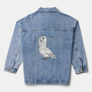 Veste En Jean Caricature d'oiseau pigeon Jacobin