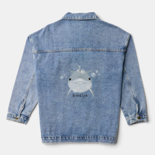Veste En Jean Caricature joli dauphin kawaii kawaii