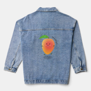Veste En Jean Caricature mignonne de mangue joyeuse