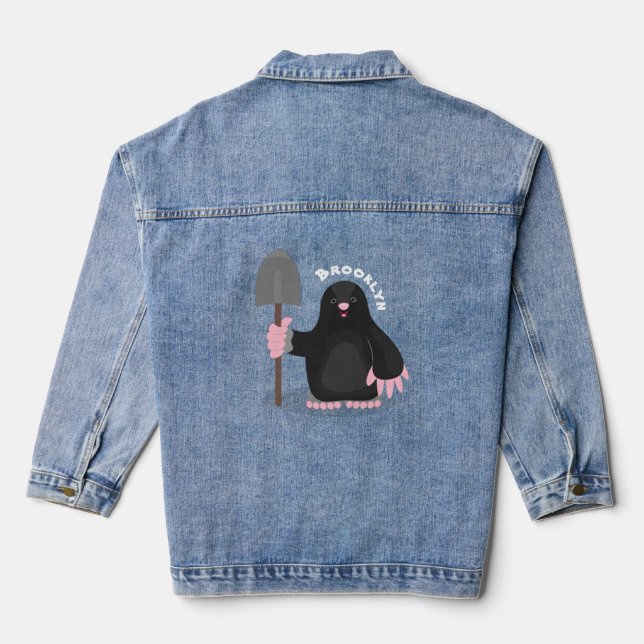 Veste En Jean Caricature mole joyeux (Verso)