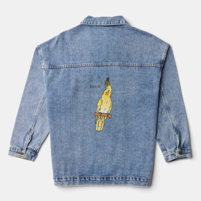 Veste En Jean Caricature pour oiseaux Cockatiel (Verso)
