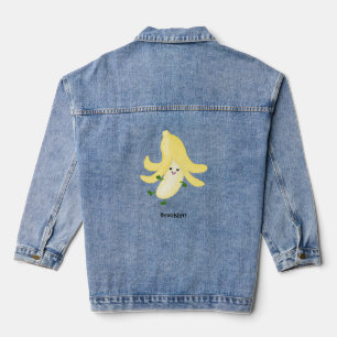 Veste En Jean Caricature sur la banane de Cute kawaii