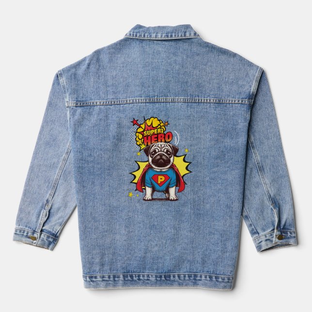Veste En Jean Carlin Super Hero (Verso)