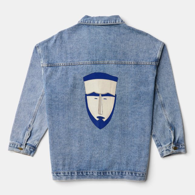 Veste En Jean Carolines Carolines Masque Visage Tribal (Verso)