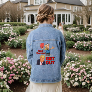 Veste en jean cartonnée rouge