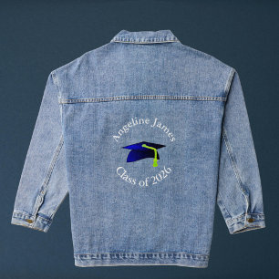 Veste En Jean casquette de remise des diplômes bleue - promotion