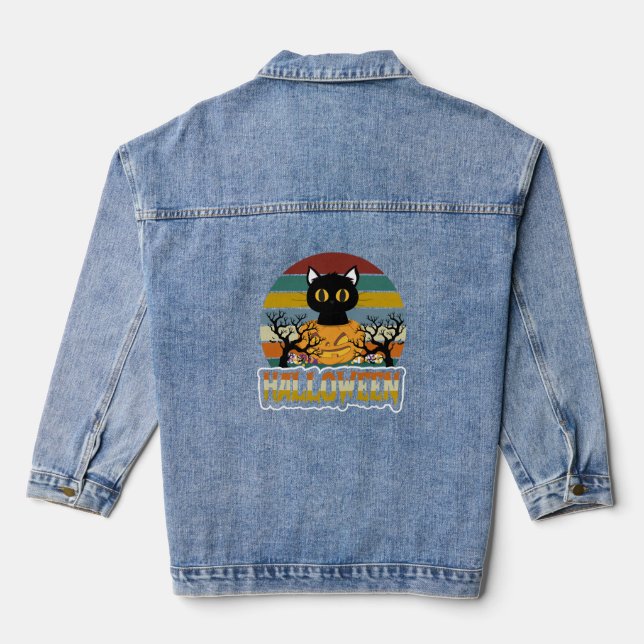 Veste En Jean Cat Halloween (Verso)