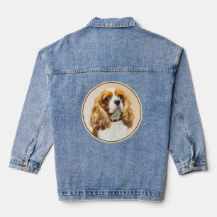 Veste En Jean Cavalier King Charles Spaniel Peinture originale