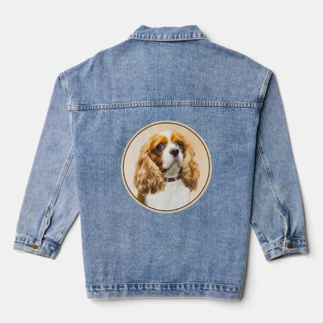 Veste En Jean Cavalier King Charles Spaniel Peinture originale (Verso)