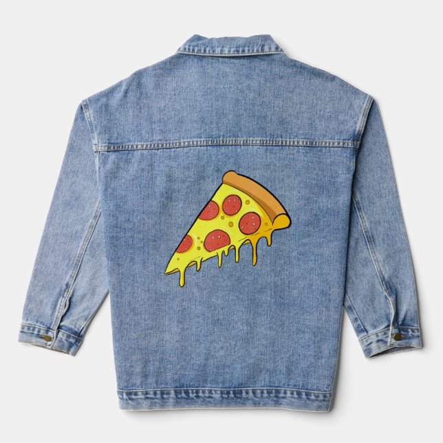 Veste En Jean Ce Gars Fait La Pizza Pepperoni (Verso)