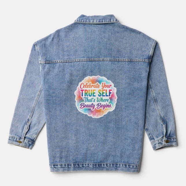 Veste En Jean Celebrate True Self Sticker (Verso)