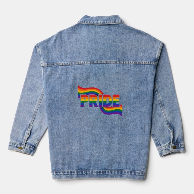 Veste En Jean Célébration arc-en-ciel de la fierté (Verso)