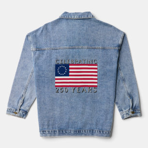 Veste En Jean Célébration de 250 ans Drapeau Betsy Ross