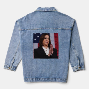 VESTE EN JEAN CÉLÉBRER ET VOTER POUR KAMALA HARRIS
