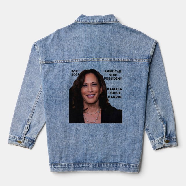 VESTE EN JEAN CÉLÉBREZ KAMALA HARRIS   (Verso)