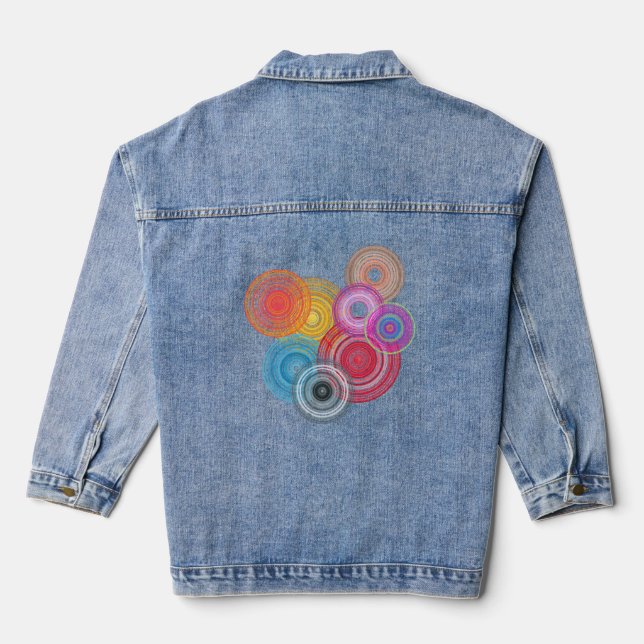 Veste En Jean Cercles multicolores (Verso)