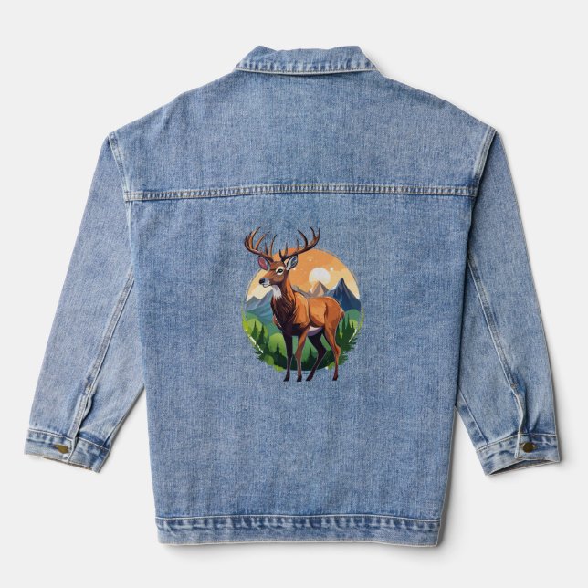 Veste En Jean Cerf rouge (Verso)