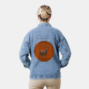 Veste En Jean cerf vintage dans une nature orange